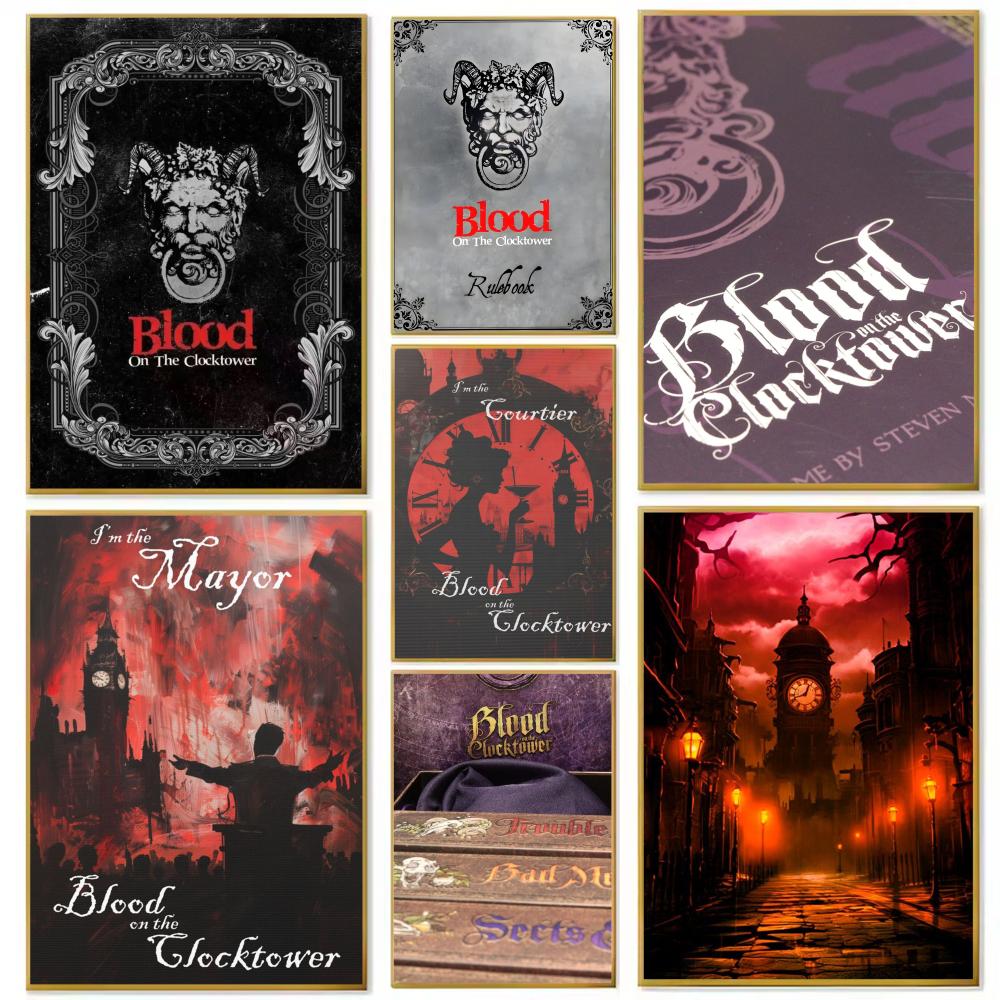 Board Game Live - Blood On The Clocktower Brettspiel-Poster, Papierdruck,