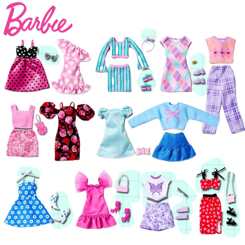 Mattel Toy Barbie - Original Mattel Barbie-Puppen-Zubehör: Schuhe, Kleidung, Outfits,